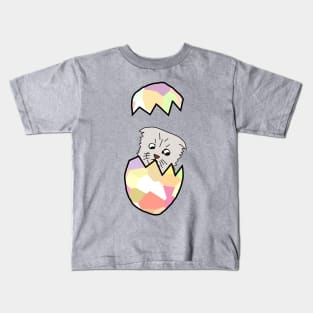 Not a Cat Popping Out of Funny Animals Easter Egg Kids T-Shirt